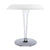 Toptop Pleated Leg & Base - Laminated Top table Kartell Round 23.625" White Square Top