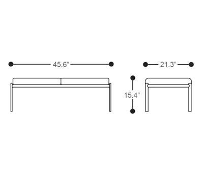 Kiki 2-Seater Bench Benches Artek 