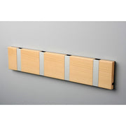 Knax Horizontal Wood Coat Hook Coat Hooks Loca beech lacquer 4 hook Aluminum