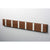 Knax Horizontal Wood Coat Hook Coat Hooks Loca walnut oiled 6 hook Aluminum