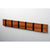 Knax Horizontal Wood Coat Hook Coat Hooks Loca mahogany lacquer 4 hook Black