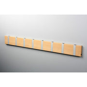 Knax Horizontal Wood Coat Hook Coat Hooks Loca beech lacquer 8 hook Aluminum