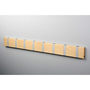 Knax Horizontal Wood Coat Hook Coat Hooks Loca maple lacquer 8 hook Aluminum