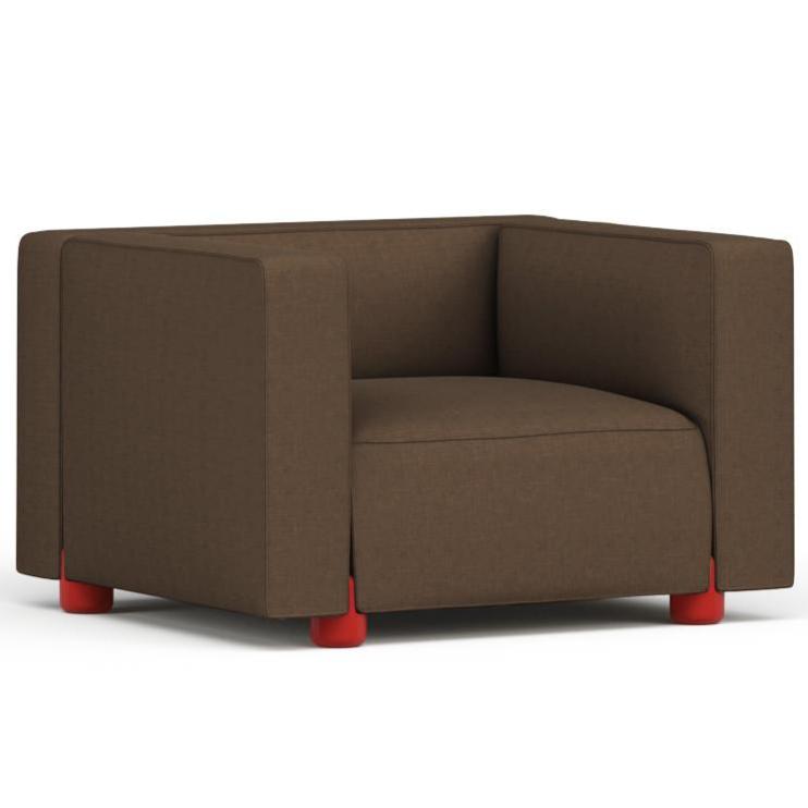 Barber & Osgerby Compact Armchair lounge chair Knoll Red Hourglass - Mocha 