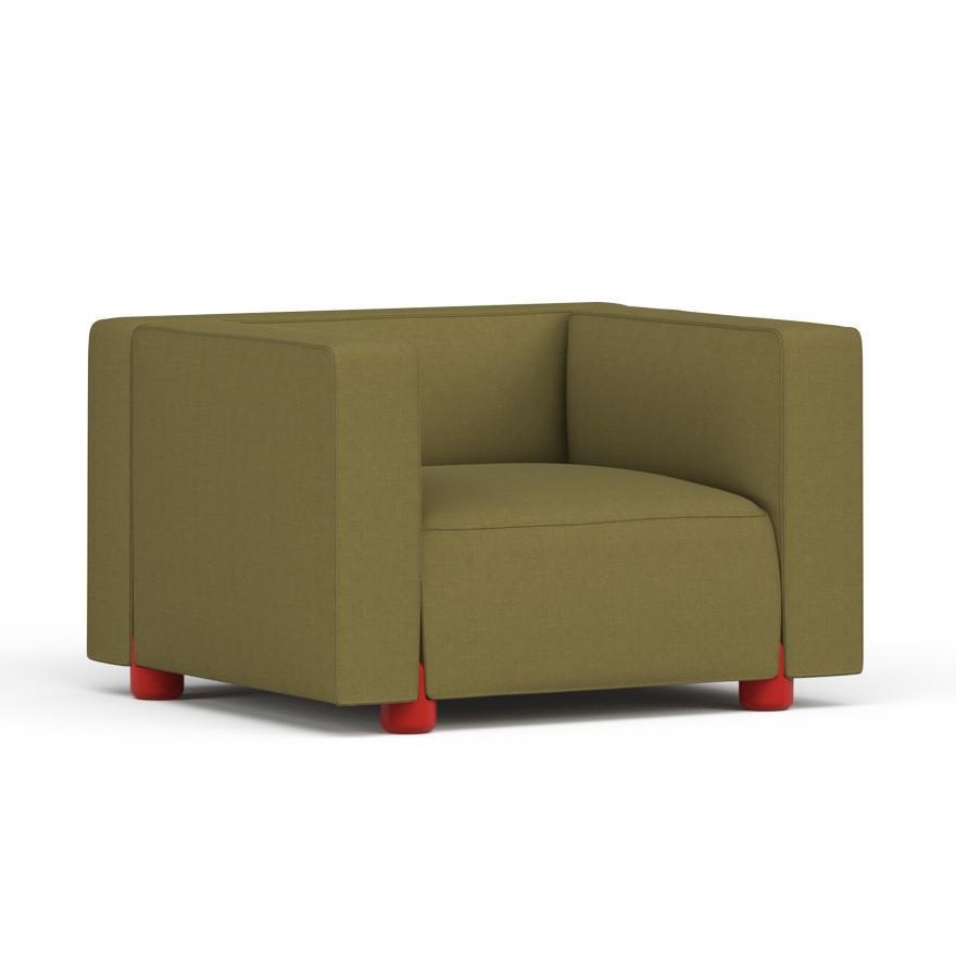 Barber &amp; Osgerby Compact Armchair lounge chair Knoll Red Hourglass – Olive 