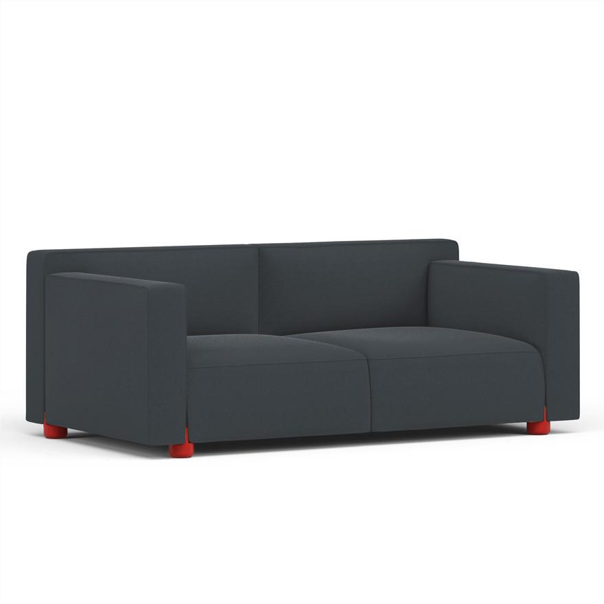 Barber &amp; Osgerby Two Seater Sofa Sofa Knoll Red Hourglass – Alley 