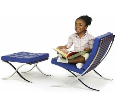 Kids Barcelona Chair and Ottoman kids Knoll 