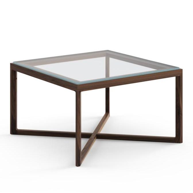 Krusin Square End Table With Walnut Base side/end table Knoll 