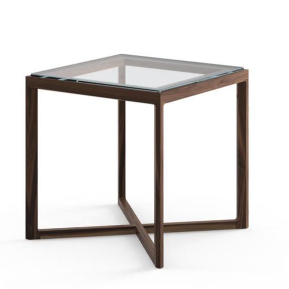 Krusin Square Side Table With Walnut Base - 18&quot; H side/end table Knoll 