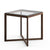 Krusin Square Side Table With Walnut Base - 18" H side/end table Knoll 