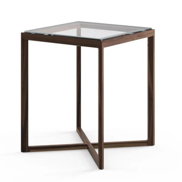 Krusin Square Side Table With Walnut Base - 22&quot; H side/end table Knoll 