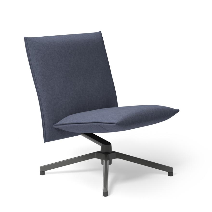 Pilot by Knoll™ - Low Back Lounge Chair lounge chair Knoll Dark Grey Painted Delite fabric - Catalina 