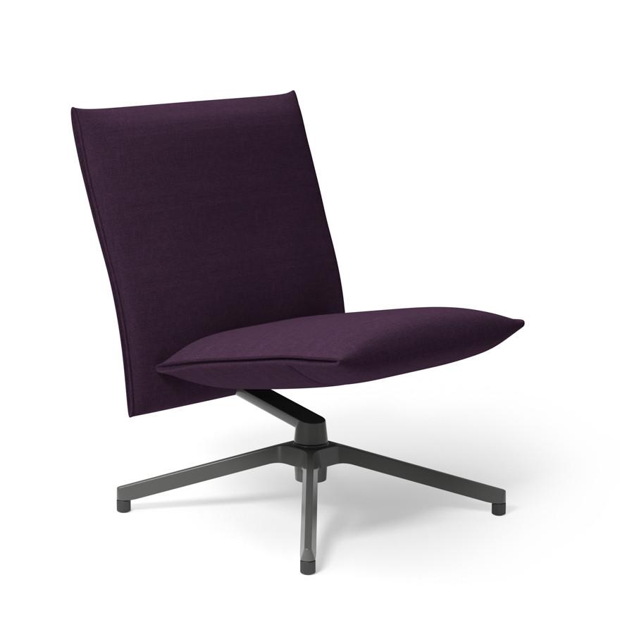 Pilot by Knoll™ - Low Back Lounge Chair lounge chair Knoll Dark Grey Painted Delite fabric - Purple 