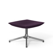 Pilot by Knoll Ottoman ottomans Knoll Polished Aluminum Delite fabric - Purple 