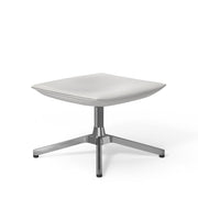 Pilot by Knoll Ottoman ottomans Knoll Polished Aluminum Prairie leather - Cottontail 