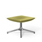 Pilot by Knoll Ottoman ottomans Knoll Polished Aluminum Ultrasuede fabric - Kiwi 