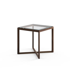 Krusin Square Side Table With Walnut Base - 18" H side/end table Knoll 