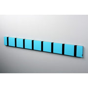 Knax Horizontal Colored Coat Hook Coat Hooks Loca 8 hooks Black Turquoise