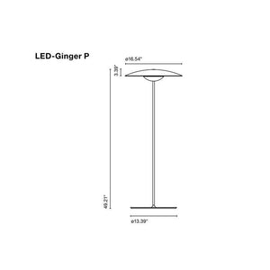 Led-Ginger P Floor Lamp Floor / Ceiling Light Marset 