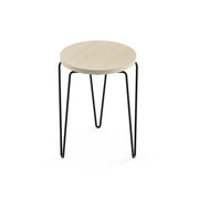 Florence Knoll Hairpin Stacking Table table Knoll Light Ash black powder-coat base 