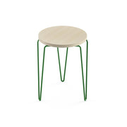 Florence Knoll Hairpin Stacking Table table Knoll Light Ash Green powder-coat base 