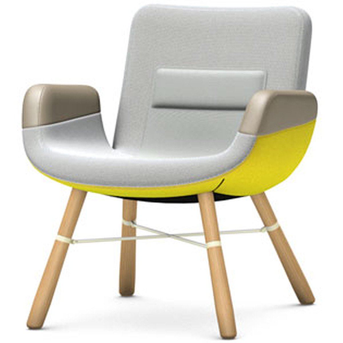 East River Lounge Chair lounge chair Vitra Fabric combination light Natural oak with protective varnish 