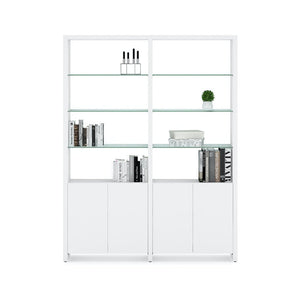 Linea 580022 2-Shelf System - 64 Inch Wide Shelf BDI Satin White 