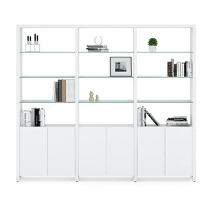 Linea 580222 3-Shelf System - 96 Inch Wide Shelf BDI Satin White 