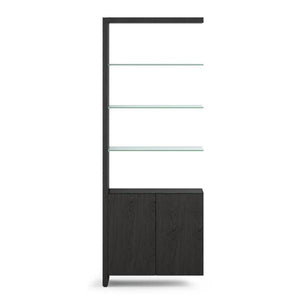 Linea Double Shelf Extension 5802A Shelves BDI Charcoal Stained Ash 