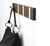 Knax Horizontal Wood Coat Hook Walnut & Aluminum