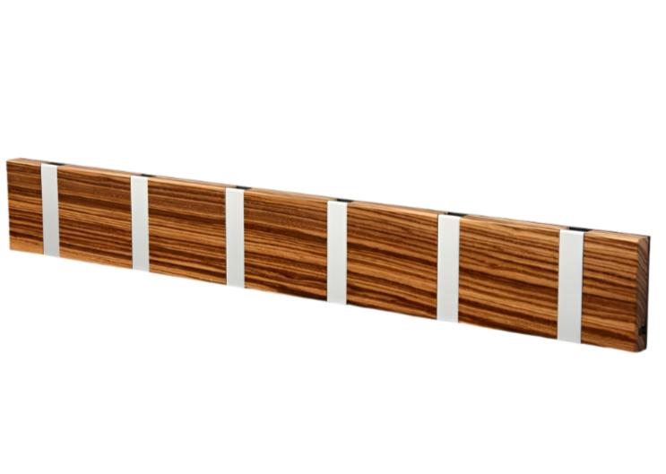 Knax Zebra Wood Limited Edition Coat Hook Coat Hooks Loca 6 hooks Aluminum 