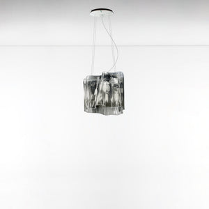 Logico Mini Single Suspension Lamp ceiling lights Artemide Extended Smoke Grey 