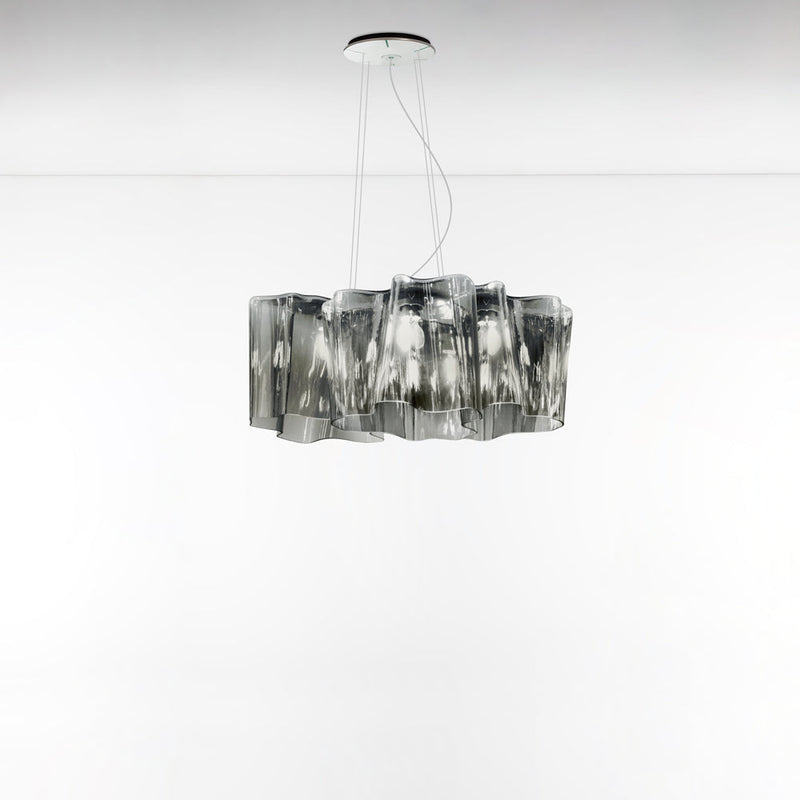 Logico Mini Triple Linear Suspension Lamp hanging lamps Artemide Standard Smoke Grey 