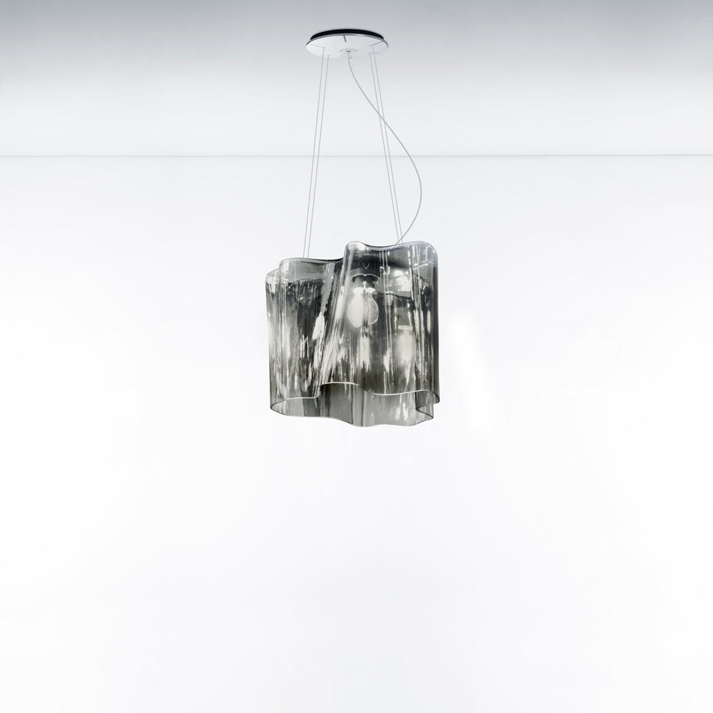 Logico Single Suspension Lamp suspension lamps Artemide Extended Smoke Grey 