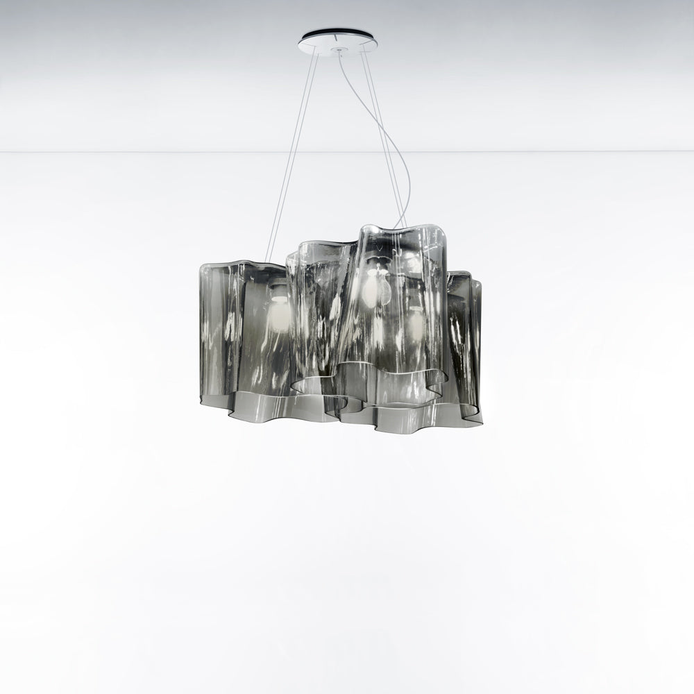 Logico Triple Nested Suspension Lamp suspension lamps Artemide Standard Smoke Grey 