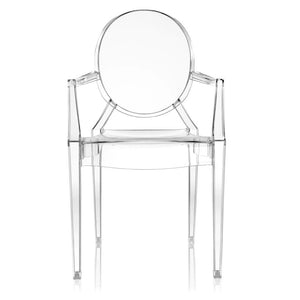Louis Ghost 4-Pack Side/Dining Kartell 4 Chairs Transparent Crystal 