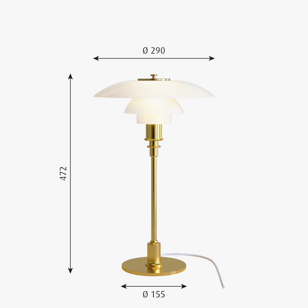 Louis Poulsen PH 3/2 Glass Table Lamp Table Lamps Louis Poulsen 