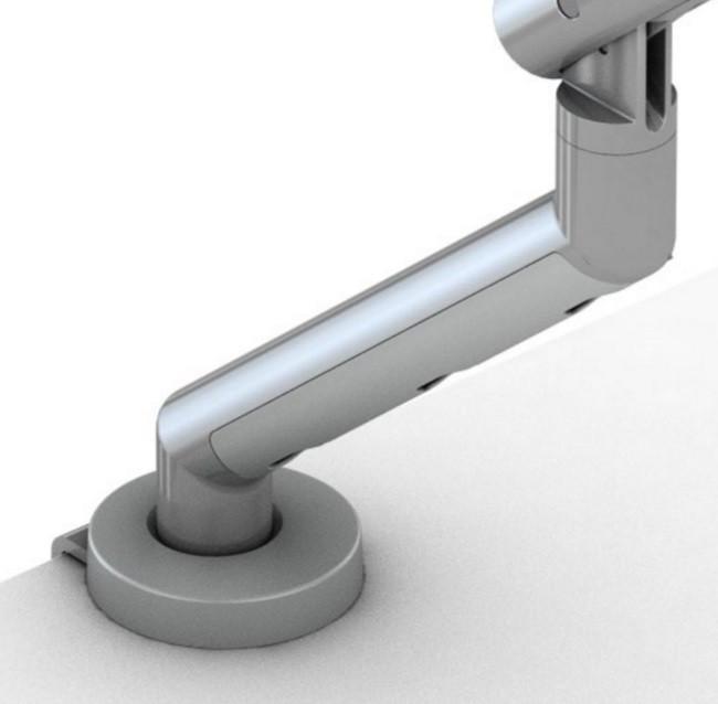 Flo Monitor Support office herman miller Low Profile Envelop Clamp - for Envelop Desk and thin work surfaces Silver Finish 