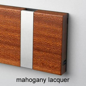 Knax Horizontal Wood Coat Hook mahogany aluminum