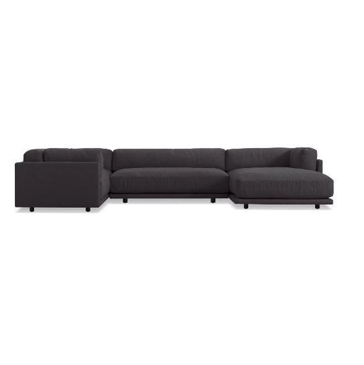Sunday J Sectional Sofa With Chaise sofa BluDot Left Arm Makada Charcoal 