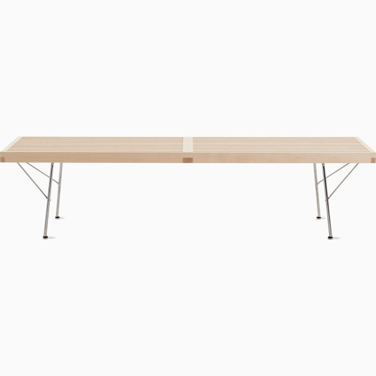 Nelson Bench Benches herman miller 60-inches Wide +$115.00 Metal Base +$100.00 Natural Maple Slat Finish