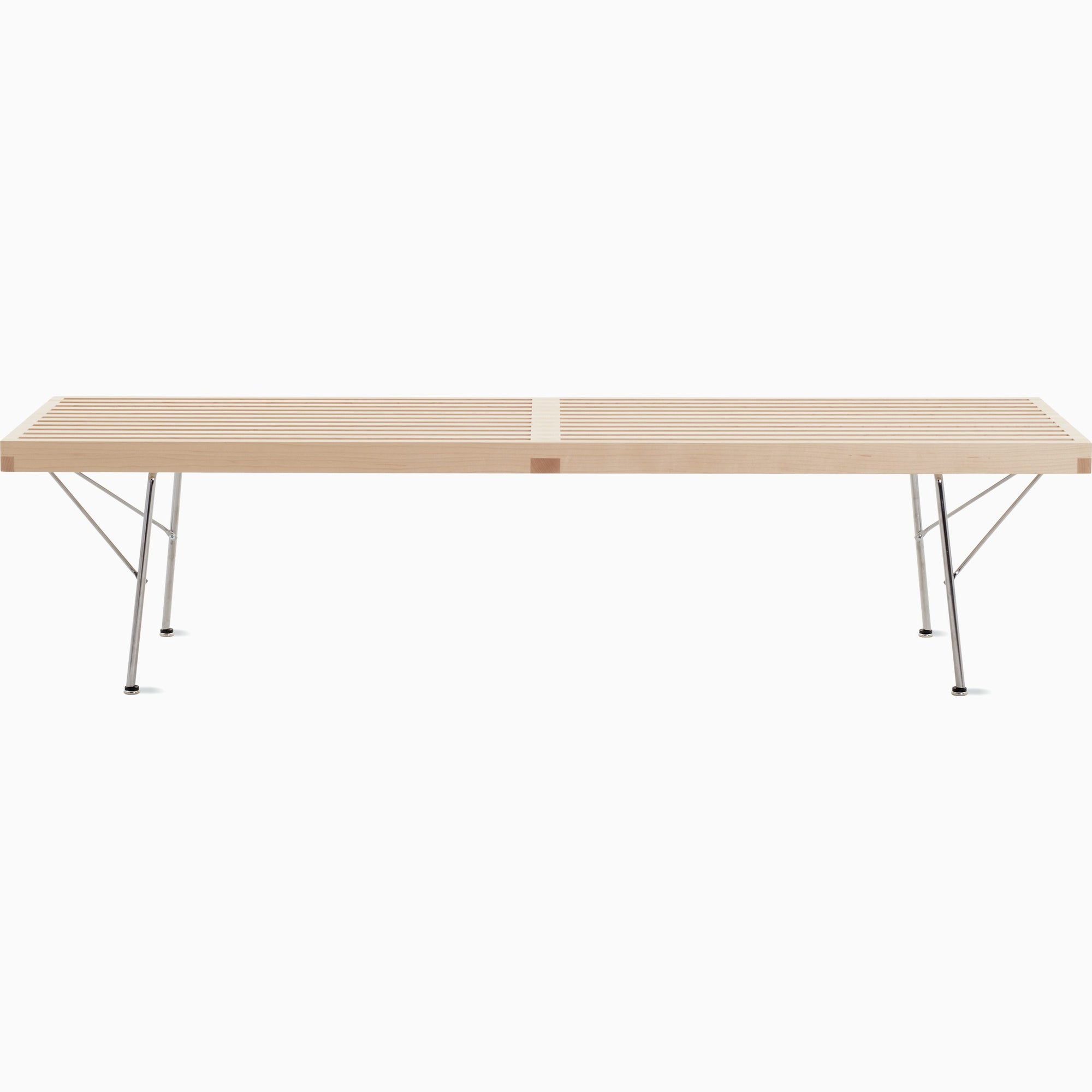 Nelson Bench Benches herman miller 60-inches Wide +$115.00 Metal Base +$100.00 Natural Maple Slat Finish