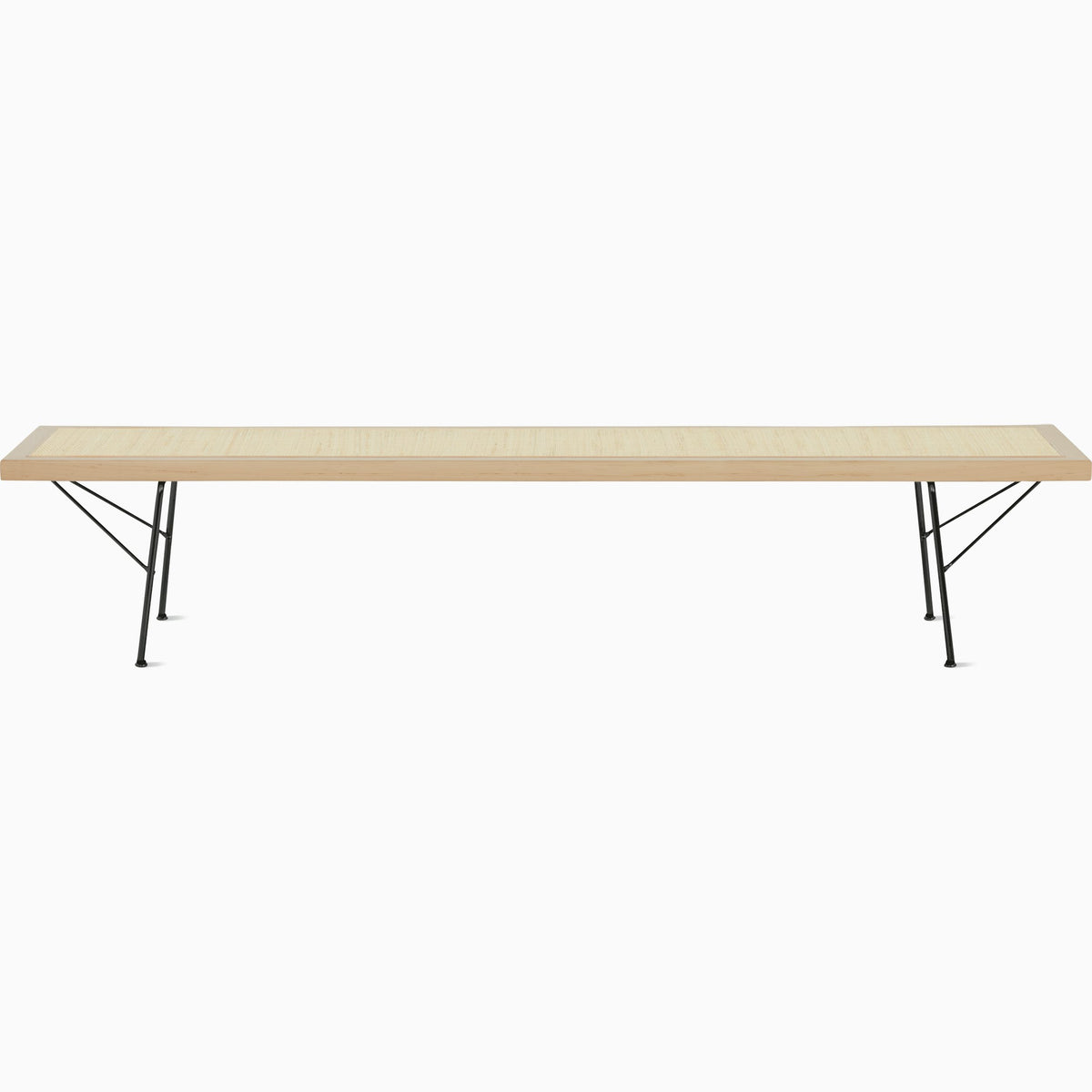 Nelson Cane Bench Benches herman miller 72 Inch Natural Maple Black
