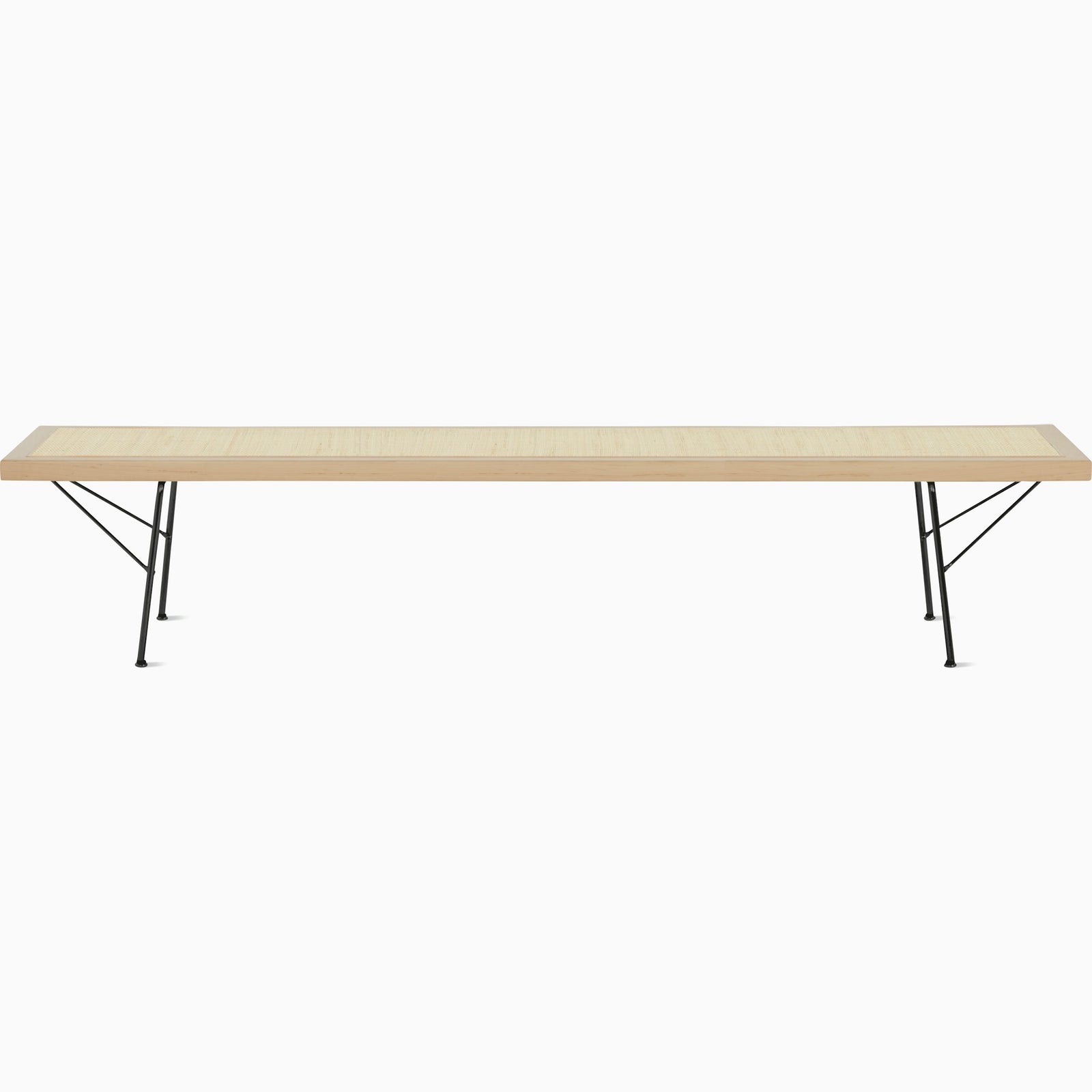 Nelson Cane Bench Benches herman miller 72 Inch Natural Maple Black