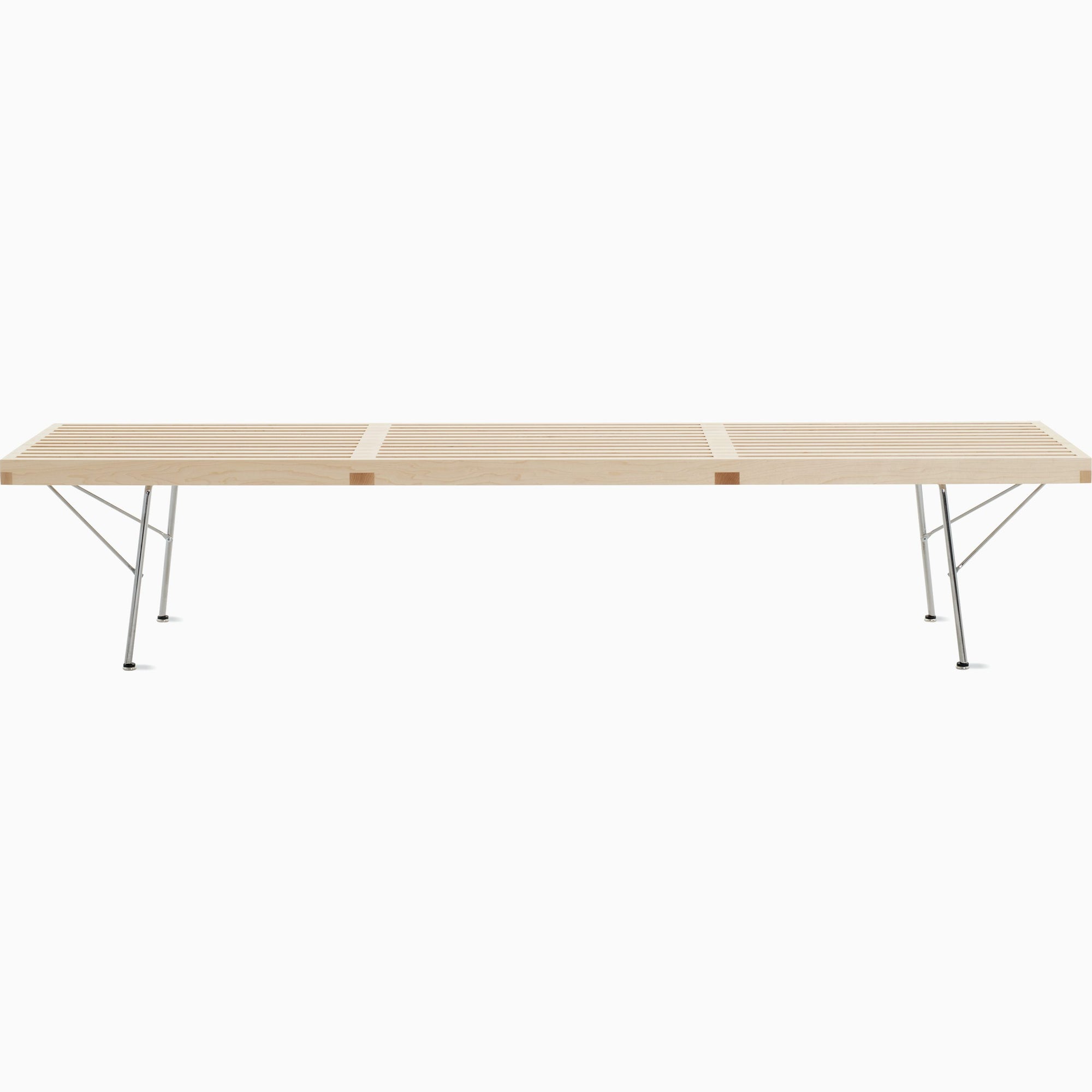 Nelson Bench Benches herman miller 72-inches Wide +$240.00 Metal Base +$100.00 Natural Maple Slat Finish