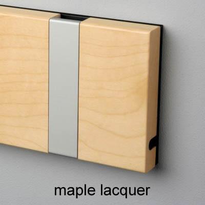 Knax Horizontal Wood Coat Hook maple lacquer