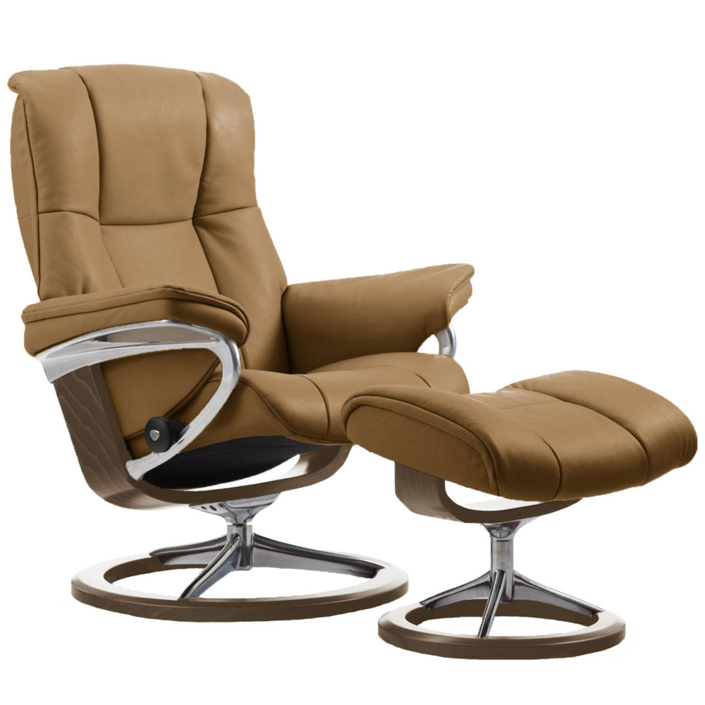 Mayfair Chair and Ottoman With Signature Base Stressless 