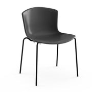 Bertoia Molded Shell Side Chair - Stacking Side/Dining Knoll Medium Grey Black 