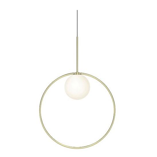 Bola Halo Led Pendant Pendant Lights Pablo Brass 18" 