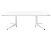 Multiplo Rectangular Table - Rectangle Top table Kartell Medium: 70.8" White - Glass 